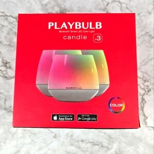MIPOW Pack of PLAYBULB Smartphone APP Controlled LED Candle Smart Light Color Fl
